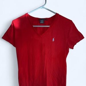 Ralph Lauren Sport Women's Scarlet V-Neck Tee